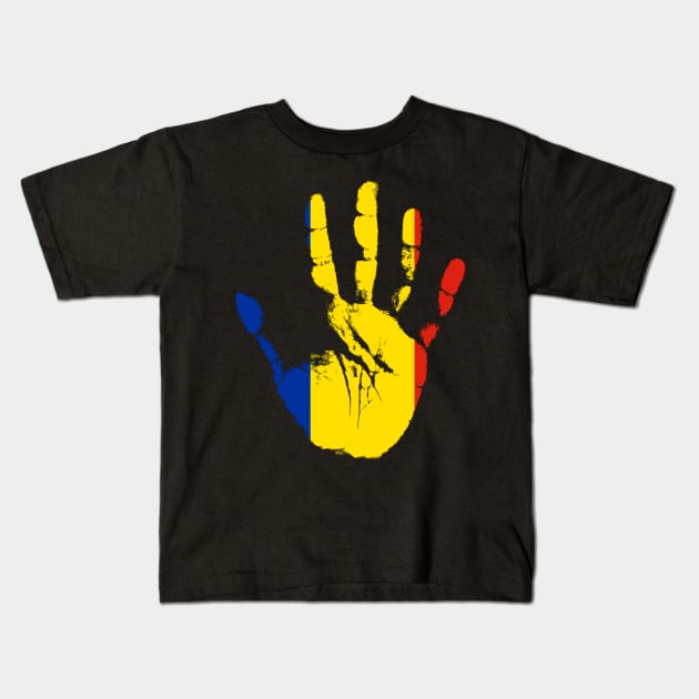 Romania Flag. Cool Romanian Flag Kids T-Shirt by Jakavonis